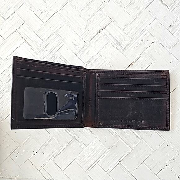 Traversible Slim Front Pocket Wallet for Men RFID Leather 8 Slots Brown (NIB) - Picture 2 of 6